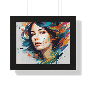Poster - Gallery Canvas Wraps Watercolor Woman Art Framed by Dipaliz 14″ x 11″ / Black