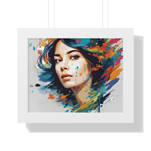 Poster - Gallery Canvas Wraps Watercolor Woman Art Framed by Dipaliz 14″ x 11″ / White