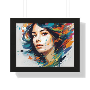Poster - Gallery Canvas Wraps Watercolor Woman Art Framed by Dipaliz 16″ x 12″ / Black