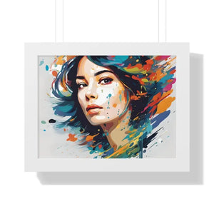 Poster - Gallery Canvas Wraps Watercolor Woman Art Framed by Dipaliz 16″ x 12″ / White