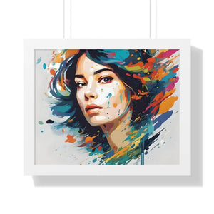 Poster - Gallery Canvas Wraps Watercolor Woman Art Framed by Dipaliz 20’’ x 16’’ / White