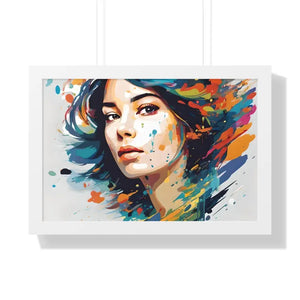 Poster - Gallery Canvas Wraps Watercolor Woman Art Framed by Dipaliz 24″ x 16″ / White