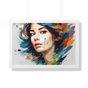 Poster - Gallery Canvas Wraps Watercolor Woman Art Framed by Dipaliz 30’’ x 20’’ / White