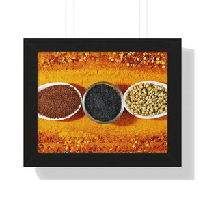 Poster - Gallery Canvas Wraps Indian Spices Decor Art Print by Dipaliz 14″ x 11″ / Black