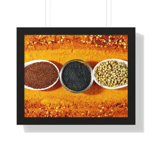 Poster - Gallery Canvas Wraps Indian Spices Decor Art Print by Dipaliz 20’’ x 16’’ / Black