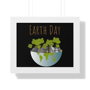 Gallery Canvas Wraps Earth Day Trees Framed Poster by Dipaliz - 14″ x 11″ / White - Posters Prints & Visual Artwork
