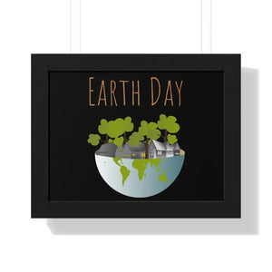 Gallery Canvas Wraps Earth Day Trees Framed Poster by Dipaliz - 16″ x 12″ / Black - Posters Prints & Visual Artwork