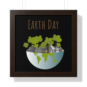 Gallery Canvas Wraps Earth Day Trees Framed Poster by Dipaliz - 16″ x / Walnut - Posters Prints & Visual Artwork