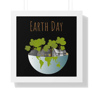 Gallery Canvas Wraps Earth Day Trees Framed Poster by Dipaliz - 16″ x / White - Posters Prints & Visual Artwork