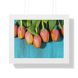 Blue Tulip Gallery Canvas – Modern Art Print - Dipaliz - Prints