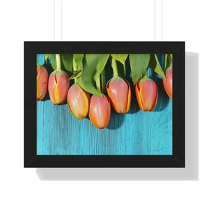 Blue Tulip Gallery Canvas – Modern Art Print - Dipaliz - Prints