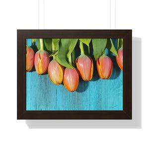 Blue Tulip Gallery Canvas – Modern Art Print - Dipaliz - Prints