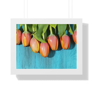 Blue Tulip Gallery Canvas – Modern Art Print - Dipaliz - Prints