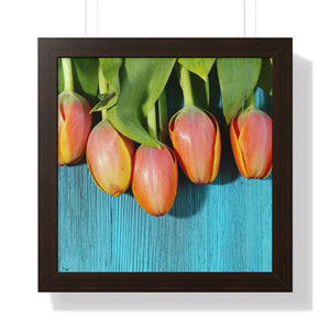 Blue Tulip Gallery Canvas – Modern Art Print - Dipaliz - Prints