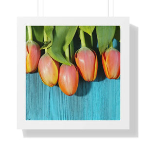 Blue Tulip Gallery Canvas – Modern Art Print - Dipaliz - Prints