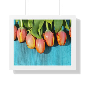 Blue Tulip Gallery Canvas – Modern Art Print - Dipaliz - Prints