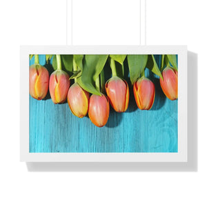 Blue Tulip Gallery Canvas – Modern Art Print - Dipaliz - Prints