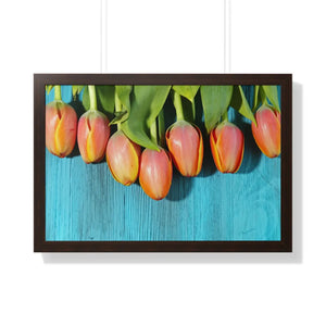 Blue Tulip Gallery Canvas – Modern Art Print - Dipaliz - Prints