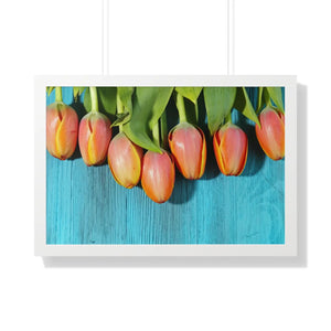 Blue Tulip Gallery Canvas – Modern Art Print - Dipaliz - Prints