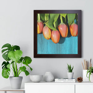 Blue Tulip Gallery Canvas – Modern Art Print - Dipaliz - Prints