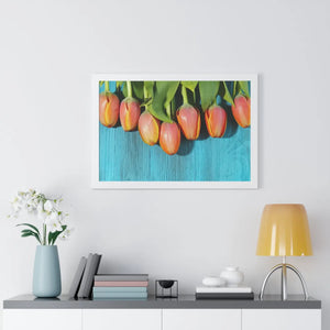 Blue Tulip Gallery Canvas – Modern Art Print - Dipaliz - Prints
