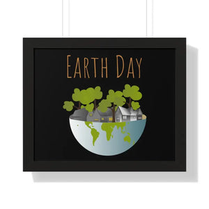 Gallery Canvas Wraps Earth Day Trees Framed Poster by Dipaliz - 20’’ x 16’’ / Black - Posters Prints & Visual Artwork