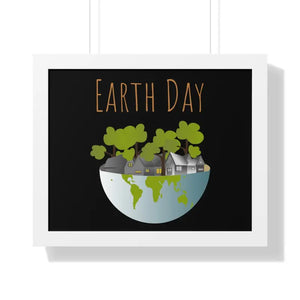 Gallery Canvas Wraps Earth Day Trees Framed Poster by Dipaliz - 20’’ x 16’’ / White - Posters Prints & Visual Artwork