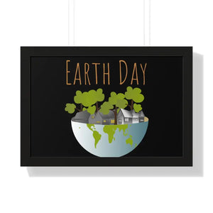 Gallery Canvas Wraps Earth Day Trees Framed Poster by Dipaliz - 24″ x 16″ / Black - Posters Prints & Visual Artwork