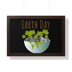Gallery Canvas Wraps Earth Day Trees Framed Poster by Dipaliz - 24″ x 16″ / Walnut - Posters Prints & Visual Artwork
