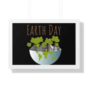Gallery Canvas Wraps Earth Day Trees Framed Poster by Dipaliz - 24″ x 16″ / White - Posters Prints & Visual Artwork
