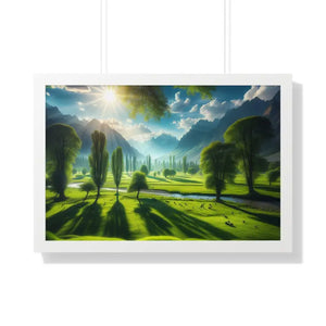 Poster - Gallery Canvas Wraps Landscape Trees Bright Sky Decor by Dipaliz 30’’ x 20’’ / White