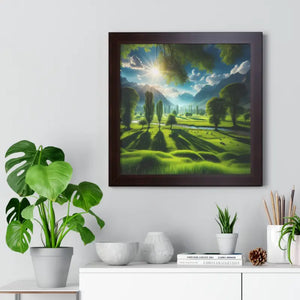 Poster - Gallery Canvas Wraps Landscape Trees Bright Sky Decor by Dipaliz