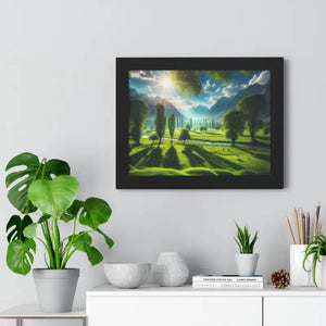Poster - Gallery Canvas Wraps Landscape Trees Bright Sky Decor by Dipaliz