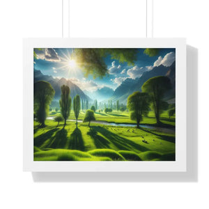 Poster - Gallery Canvas Wraps Landscape Trees Bright Sky Decor by Dipaliz 20’’ x 16’’ / White