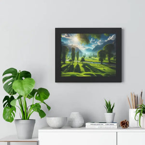 Poster - Gallery Canvas Wraps Landscape Trees Bright Sky Decor by Dipaliz
