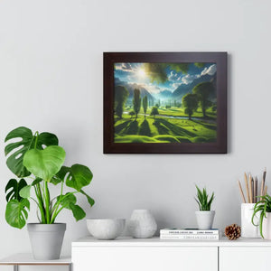 Poster - Gallery Canvas Wraps Landscape Trees Bright Sky Decor by Dipaliz