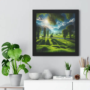 Poster - Gallery Canvas Wraps Landscape Trees Bright Sky Decor by Dipaliz