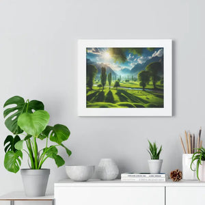 Poster - Gallery Canvas Wraps Landscape Trees Bright Sky Decor by Dipaliz