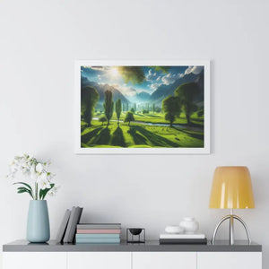 Poster - Gallery Canvas Wraps Landscape Trees Bright Sky Decor by Dipaliz