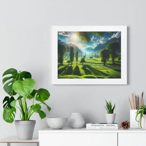 Poster - Gallery Canvas Wraps Landscape Trees Bright Sky Decor by Dipaliz