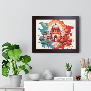 Framed Delhi Map Gallery Canvas Wraps - Home Decor - Dipaliz - Poster