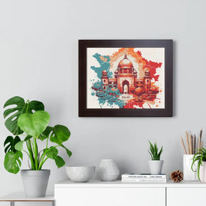 Framed Delhi Map Gallery Canvas Wraps - Home Decor - Dipaliz - Poster