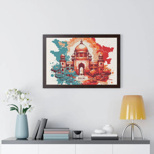 Framed Delhi Map Gallery Canvas Wraps - Home Decor - Dipaliz - Poster