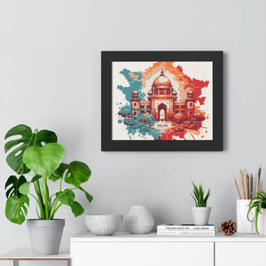 Framed Delhi Map Gallery Canvas Wraps - Home Decor - Dipaliz - Poster