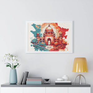 Framed Delhi Map Gallery Canvas Wraps - Home Decor - Dipaliz - Poster