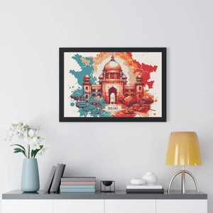 Framed Delhi Map Gallery Canvas Wraps - Home Decor - Dipaliz - Poster