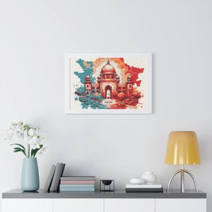 Framed Delhi Map Gallery Canvas Wraps - Home Decor - Dipaliz - Poster
