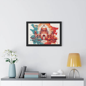 Framed Delhi Map Gallery Canvas Wraps - Home Decor - Dipaliz - Poster