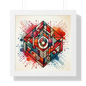 Colorful Geometric Pattern Gallery Canvas Wraps - Dipaliz - 16″ x / White - Prints