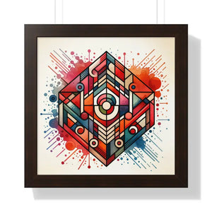 Colorful Geometric Pattern Gallery Canvas Wraps - Dipaliz - 16″ x / Walnut - Prints